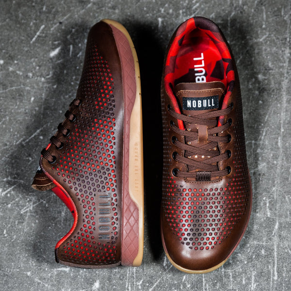 Coffee Leather Trainer