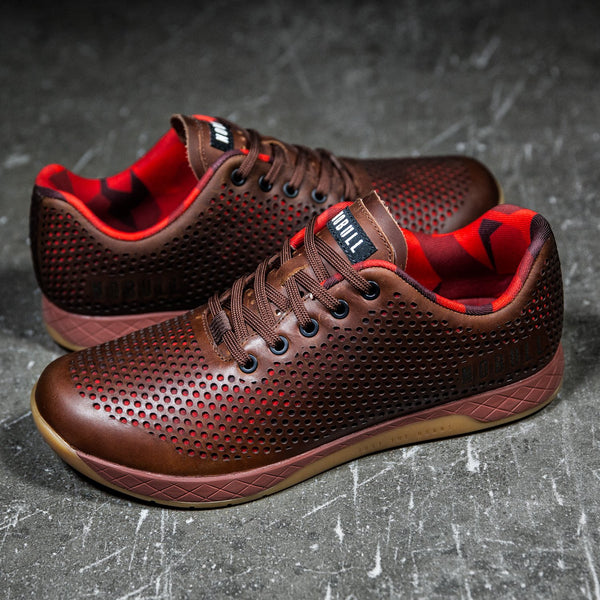 Coffee Leather Trainer