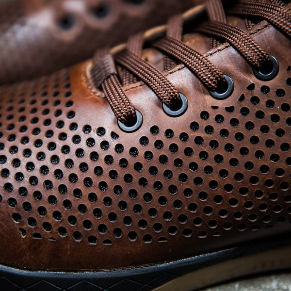 Coffee Leather Trainer