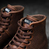 High Top Coffee Leather Trainer