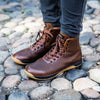 High Top Coffee Leather Trainer