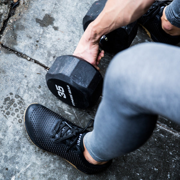 Black Gum Leather Trainer