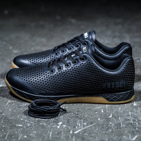 Black Gum Leather Trainer