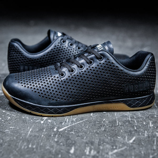 Black Gum Leather Trainer