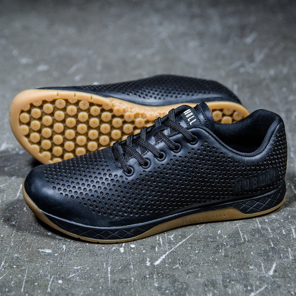 Black Gum Leather Trainer