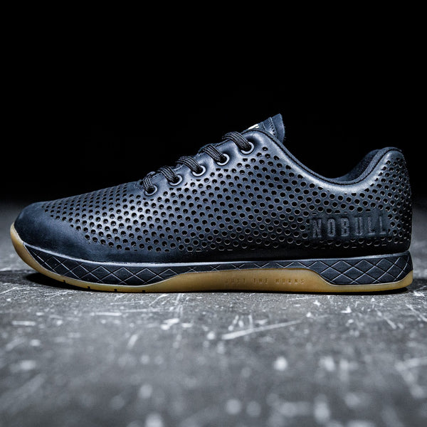 Black Gum Leather Trainer