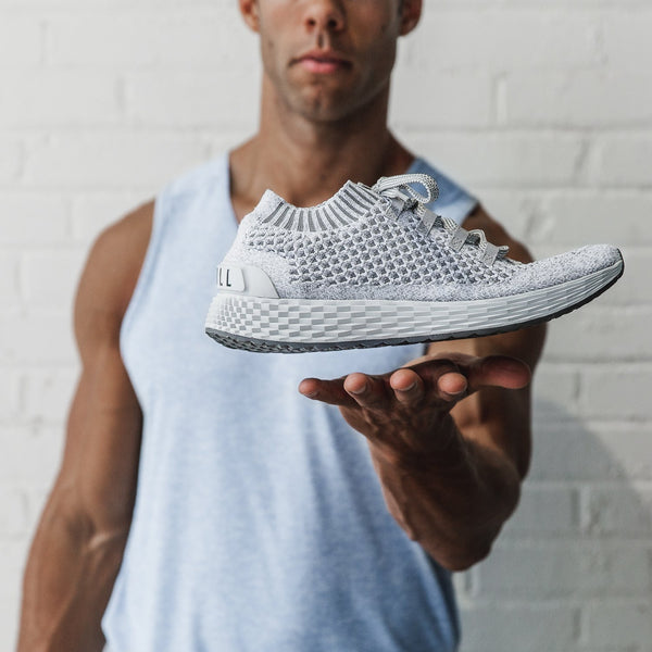 Cool Grey Knit Runner
