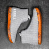 High-Top White Heather Orange Trainer