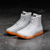 High-Top White Heather Orange Trainer