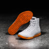 High-Top White Heather Orange Trainer